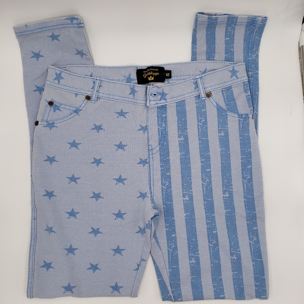 Golddigga Patriot/Striped Stretch Jeggings